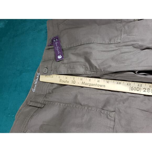 Gloria Vanderbilt Pants Size 16 W Womens Brown Stretch Capri Plus Cargo NWT - Picture 10 of 16